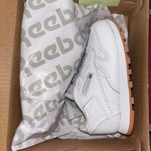 Reebok Baby White and Tan Sneakers